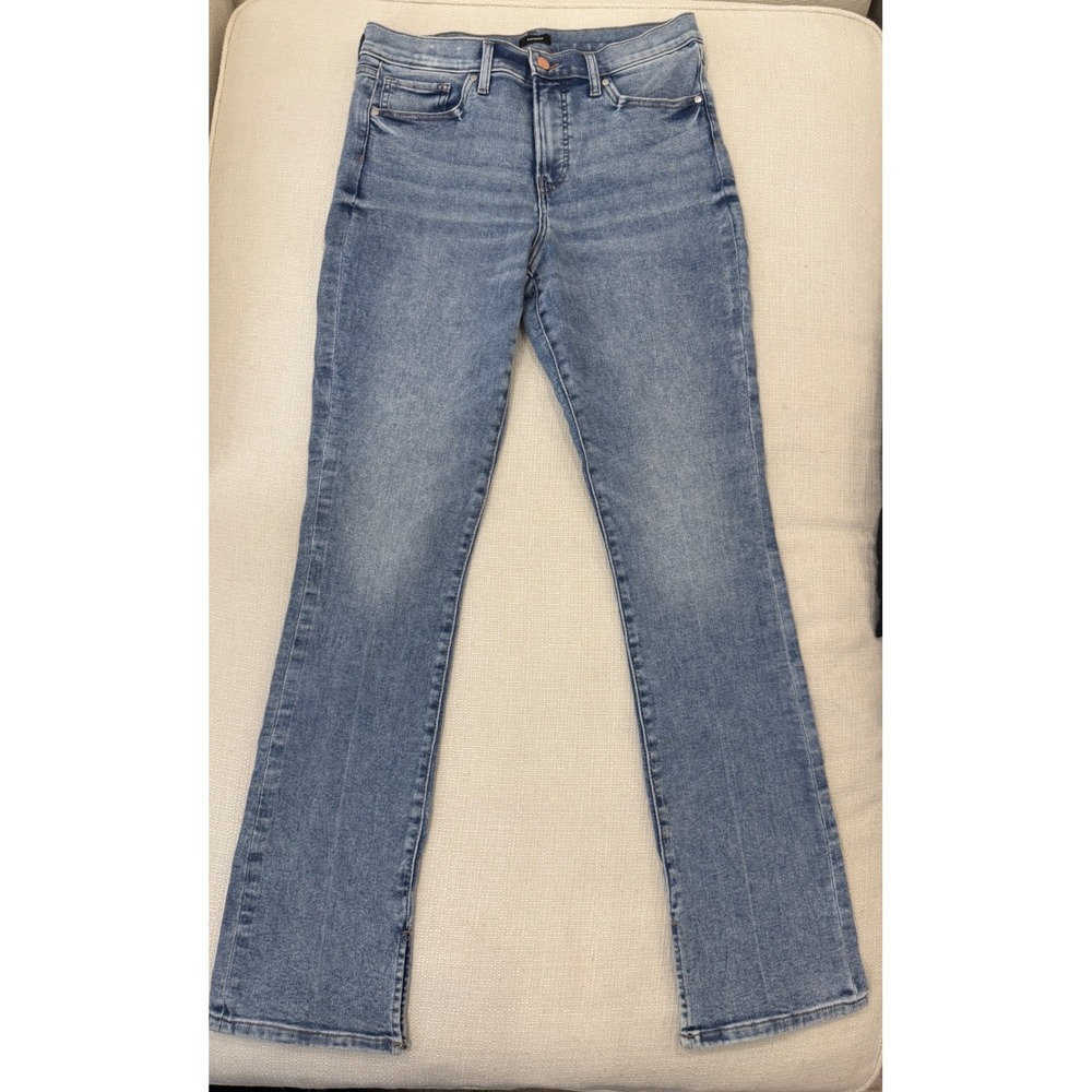 Express Skyscraper Jeans Womens 10R Mid Rise Side Slit Light Wash Excellent